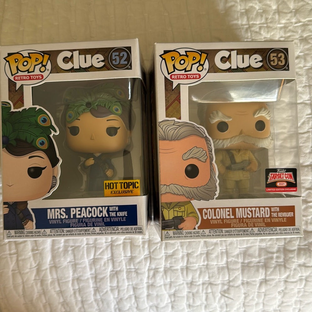 Pop Funko retro characters from Clue